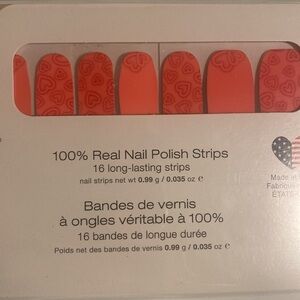 Color street heart throb nail Polish strips pink & red new sealed